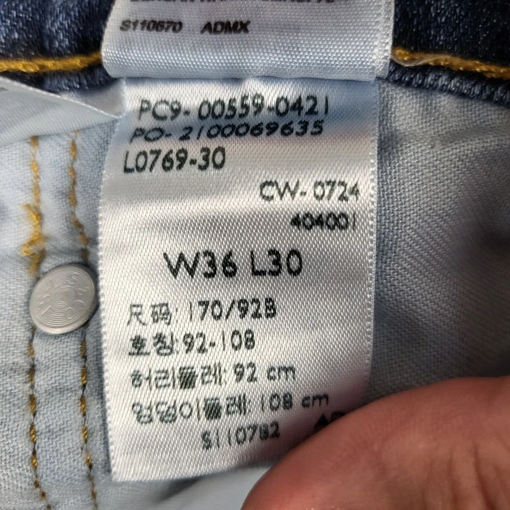 Levi's 559 Relaxed Straight Jeans Mens 36x30 Blue Excellent Medium Wash Denim
